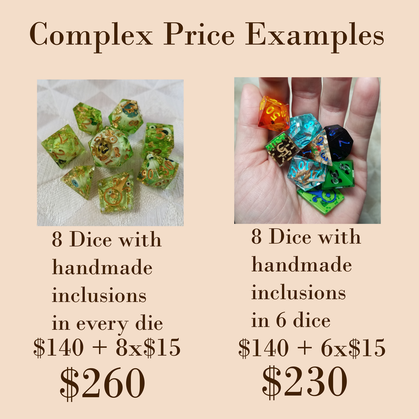 Custom 8pc Dice Set