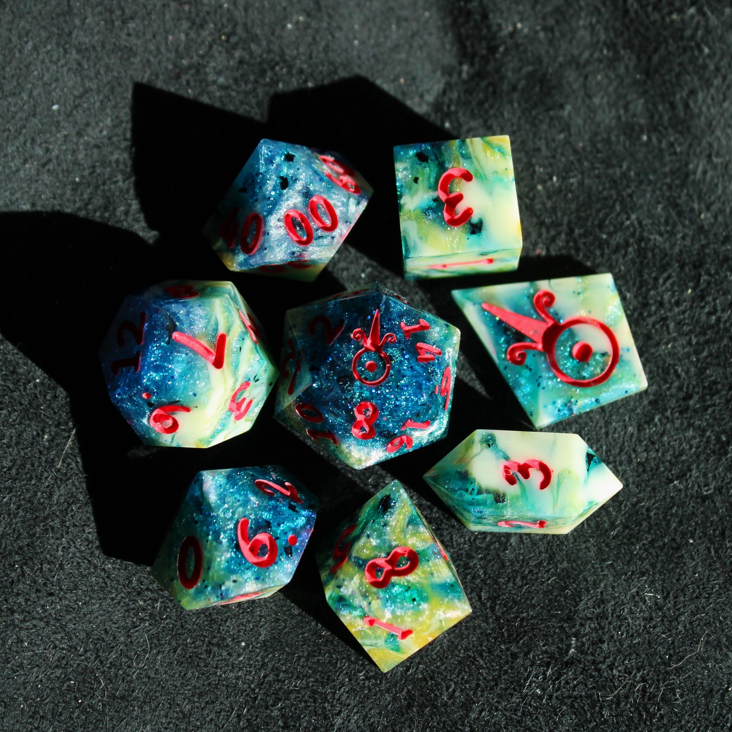 Handmade Deep Coral Dice