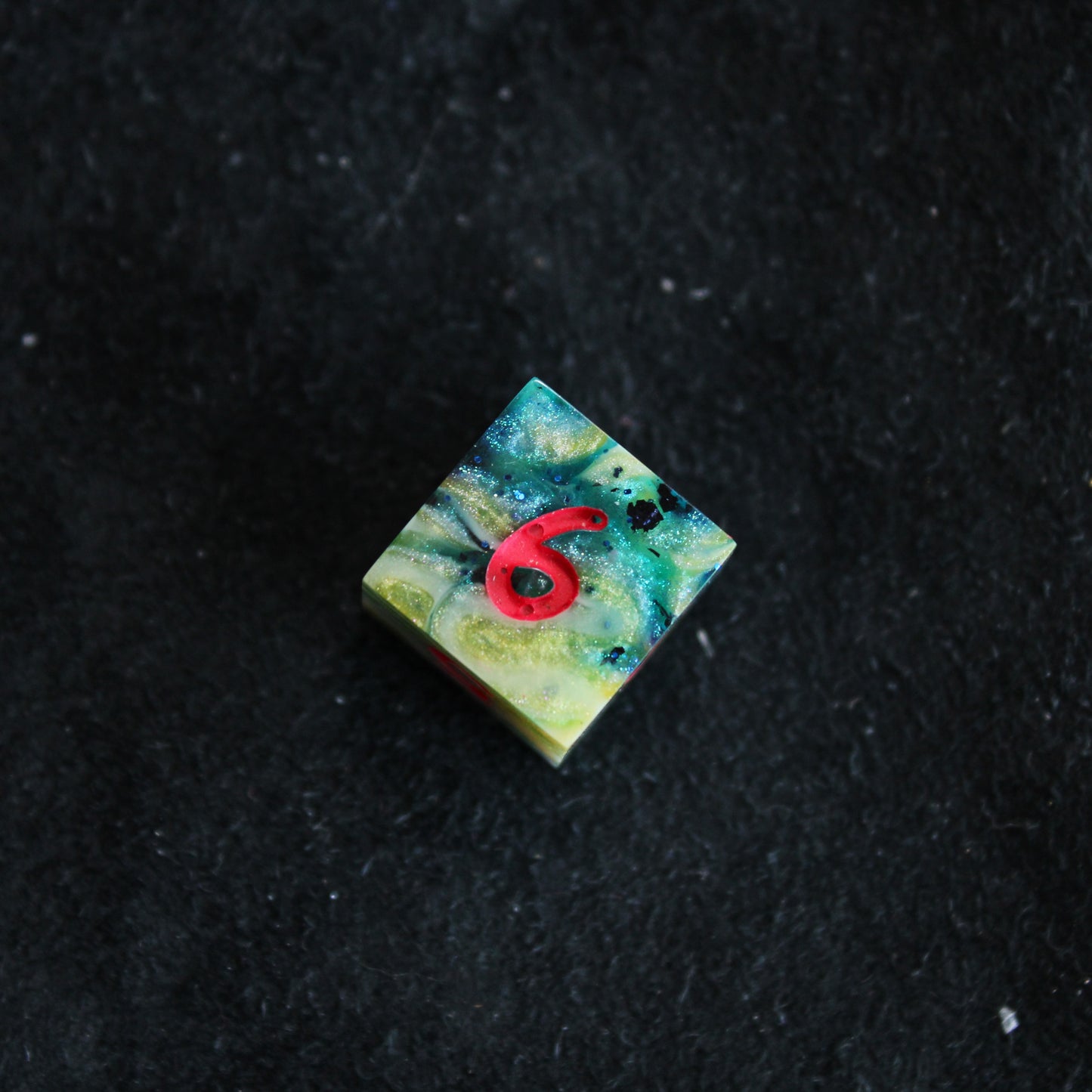 Handmade Deep Coral Dice