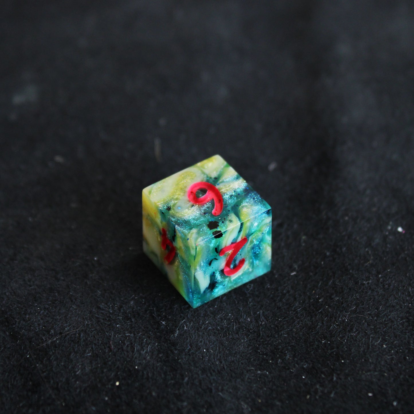 Handmade Deep Coral Dice