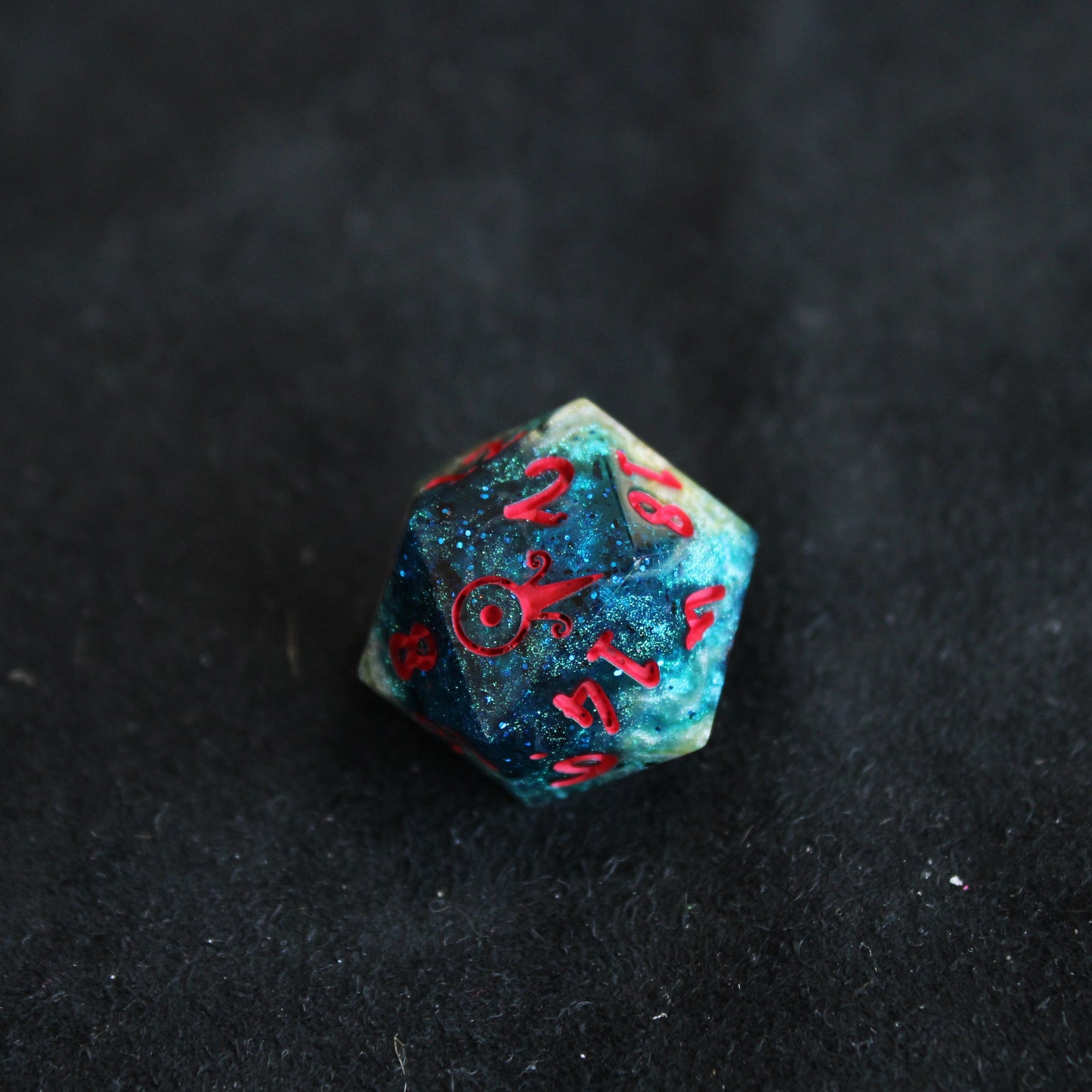 Handmade Deep Coral Dice