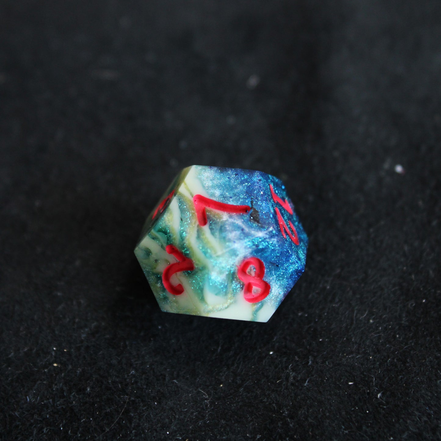 Handmade Deep Coral Dice
