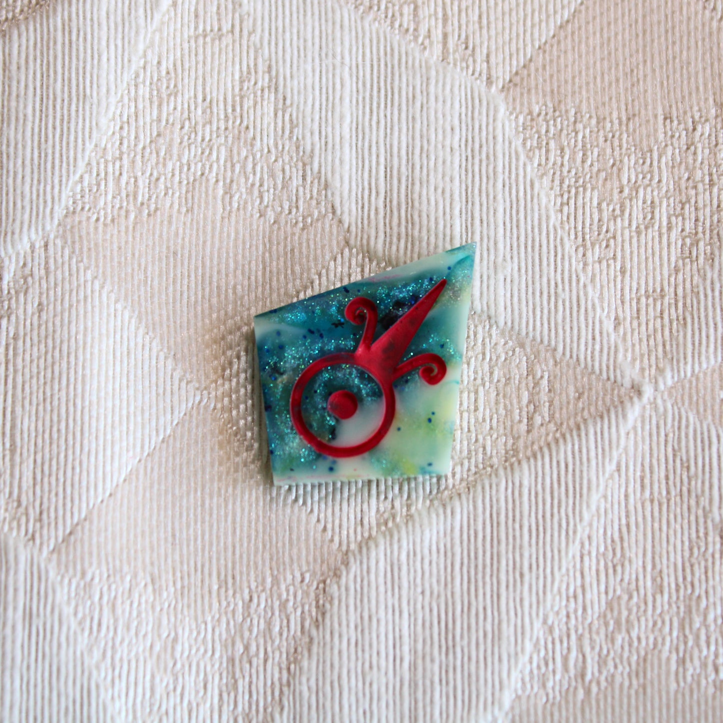 Handmade Deep Coral Dice