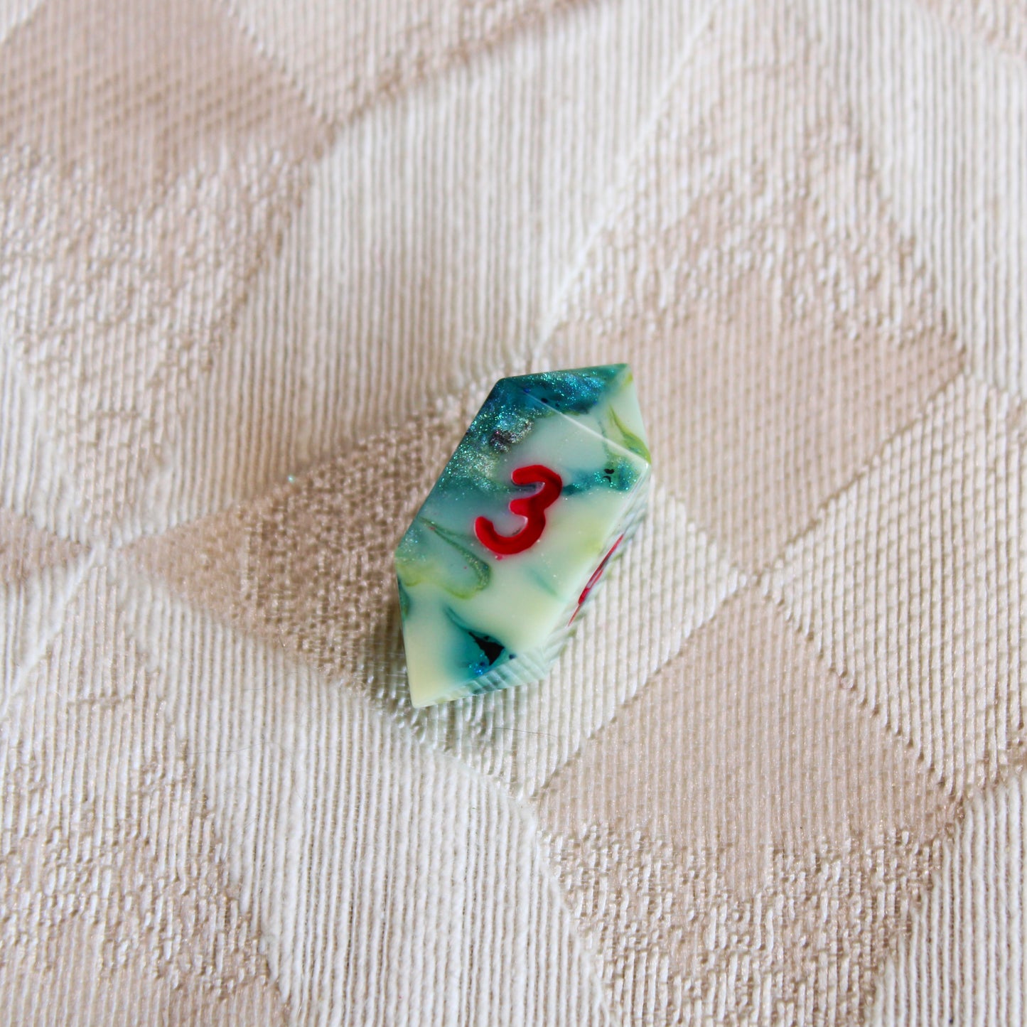 Handmade Deep Coral Dice