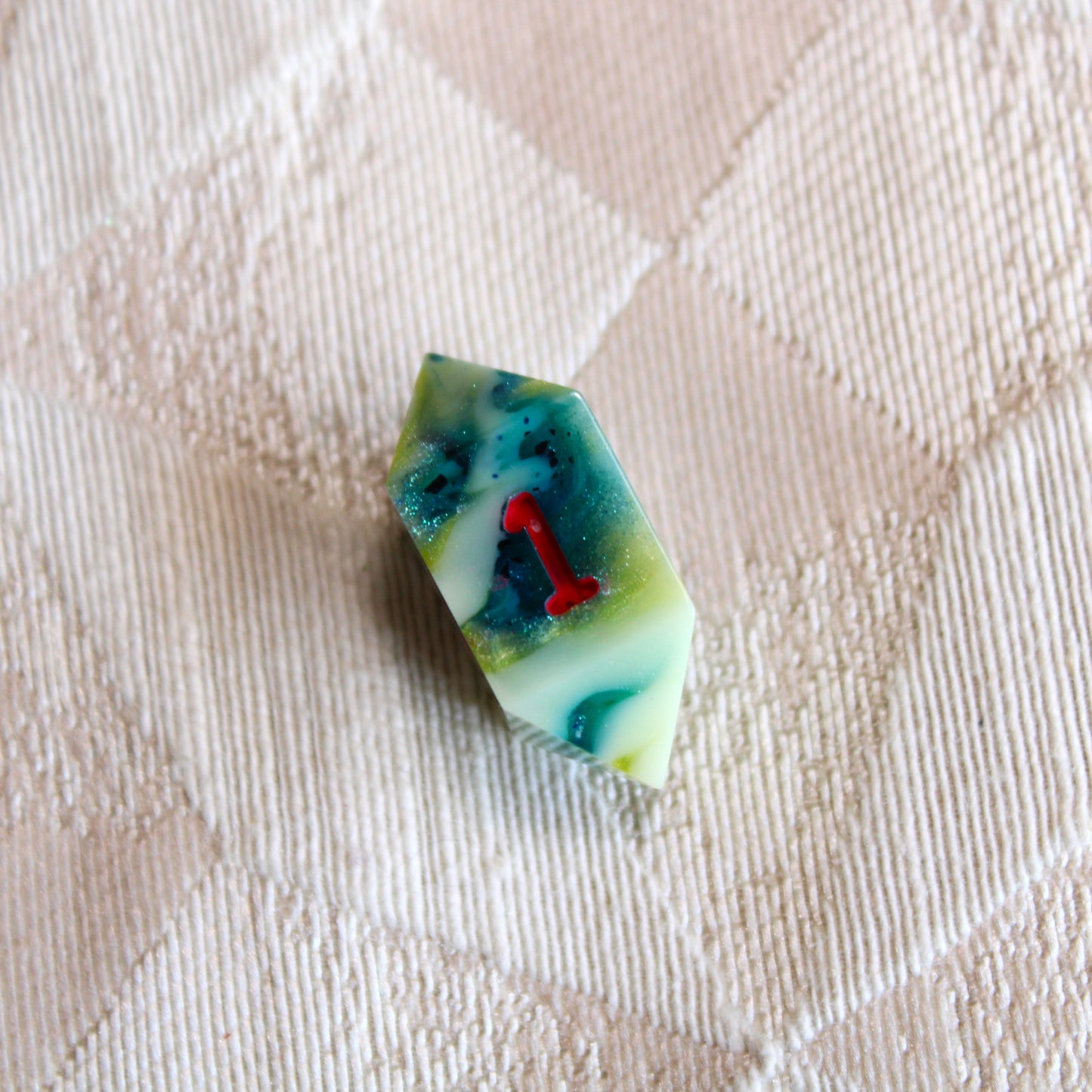 Handmade Deep Coral Dice