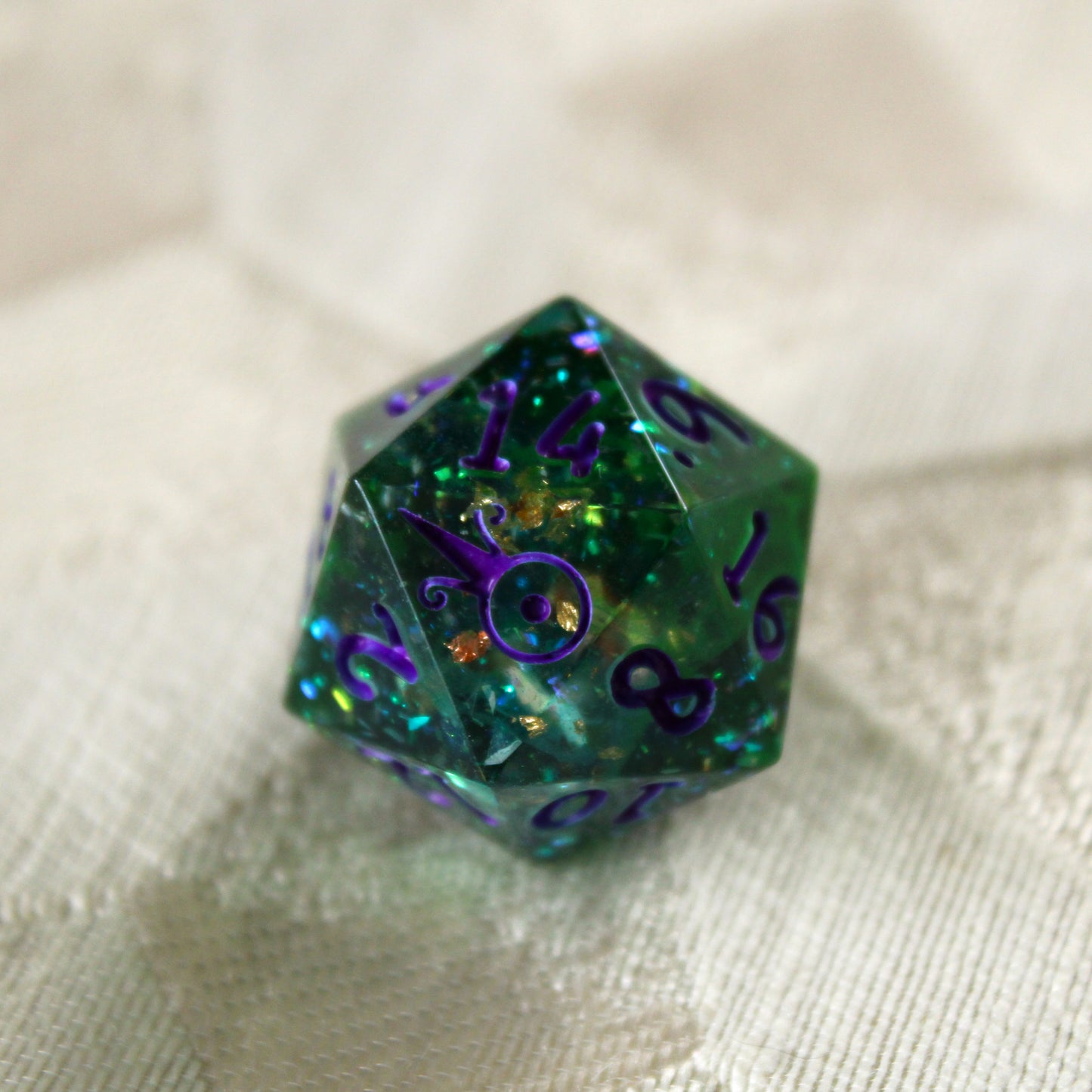 Handmade Hulking d20 (Glow-in-the-dark!)