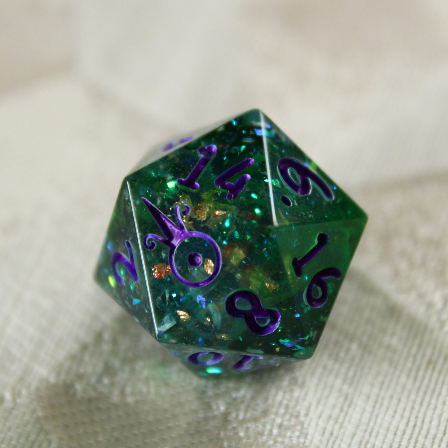 Handmade Hulking d20 (Glow-in-the-dark!)