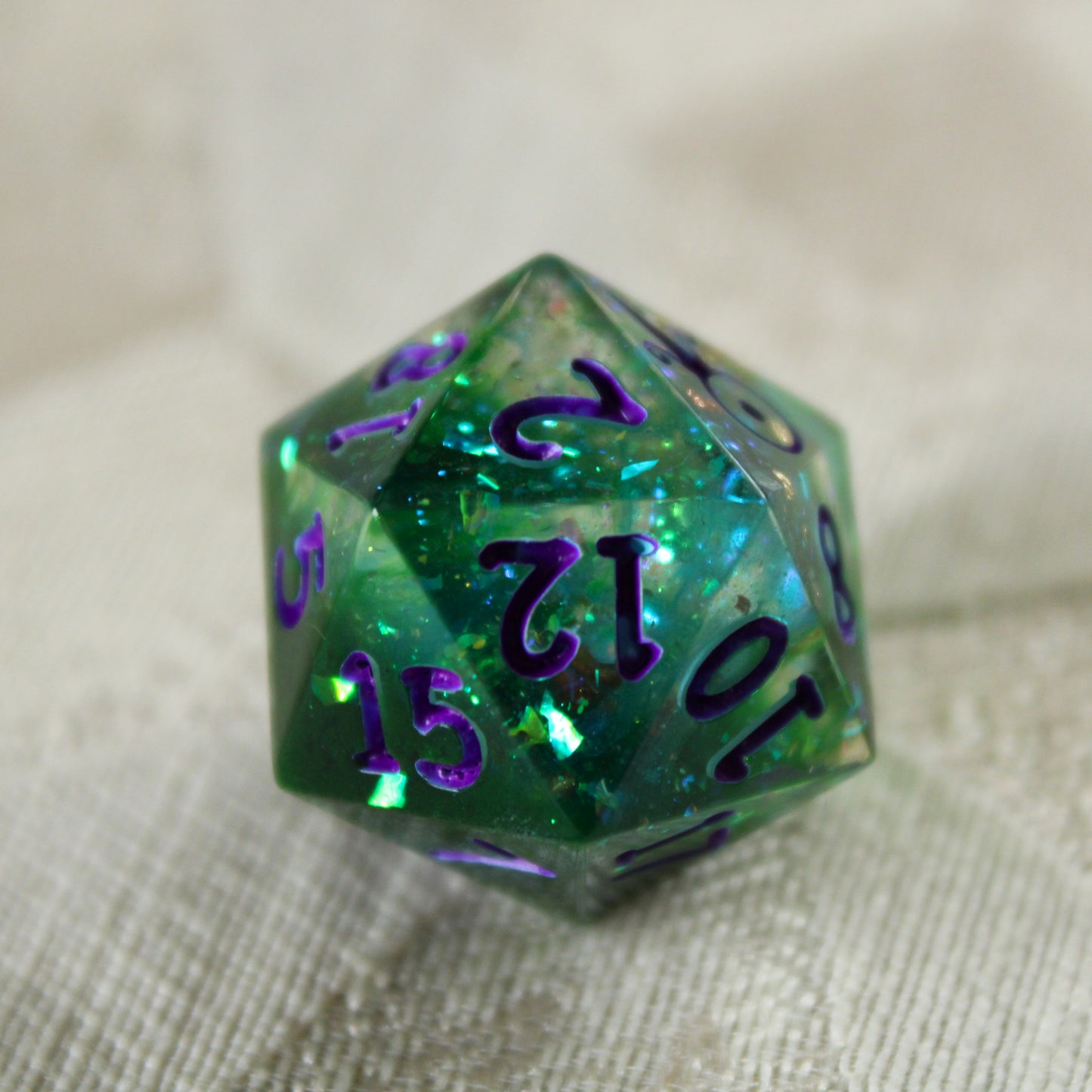 Handmade Hulking d20 (Glow-in-the-dark!)
