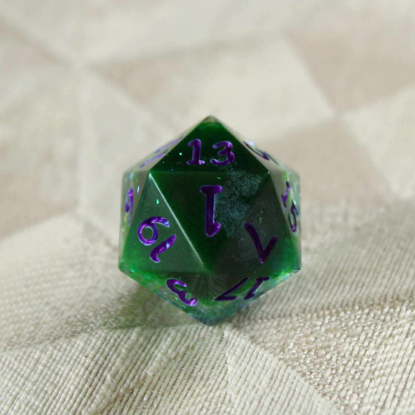 Handmade Hulking d20 (Glow-in-the-dark!)
