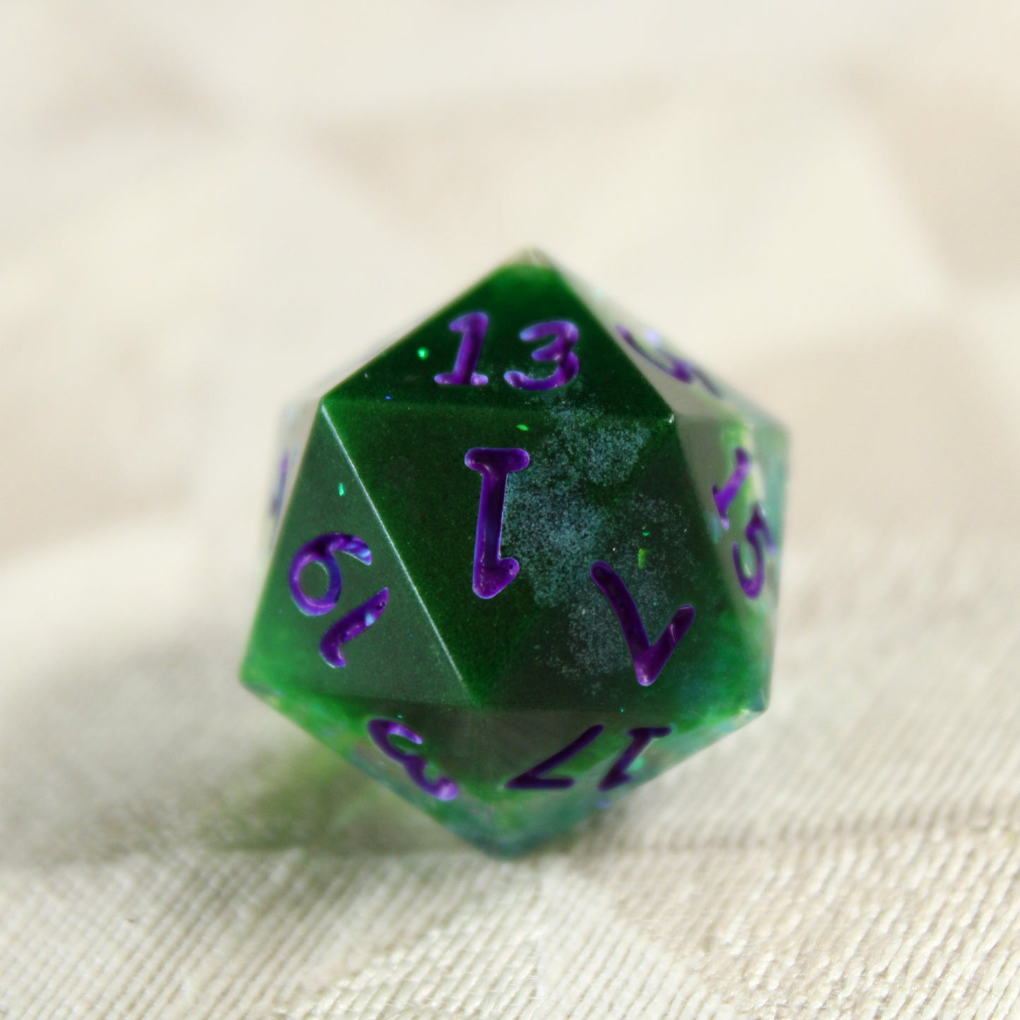Handmade Hulking d20 (Glow-in-the-dark!)