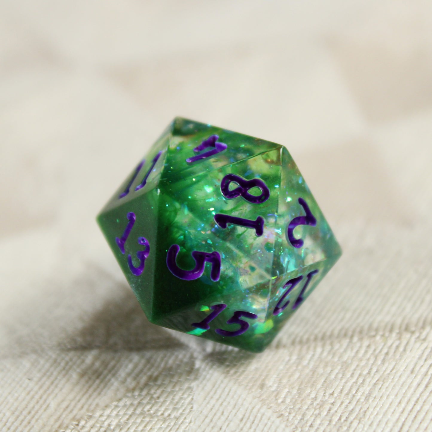 Handmade Hulking d20 (Glow-in-the-dark!)