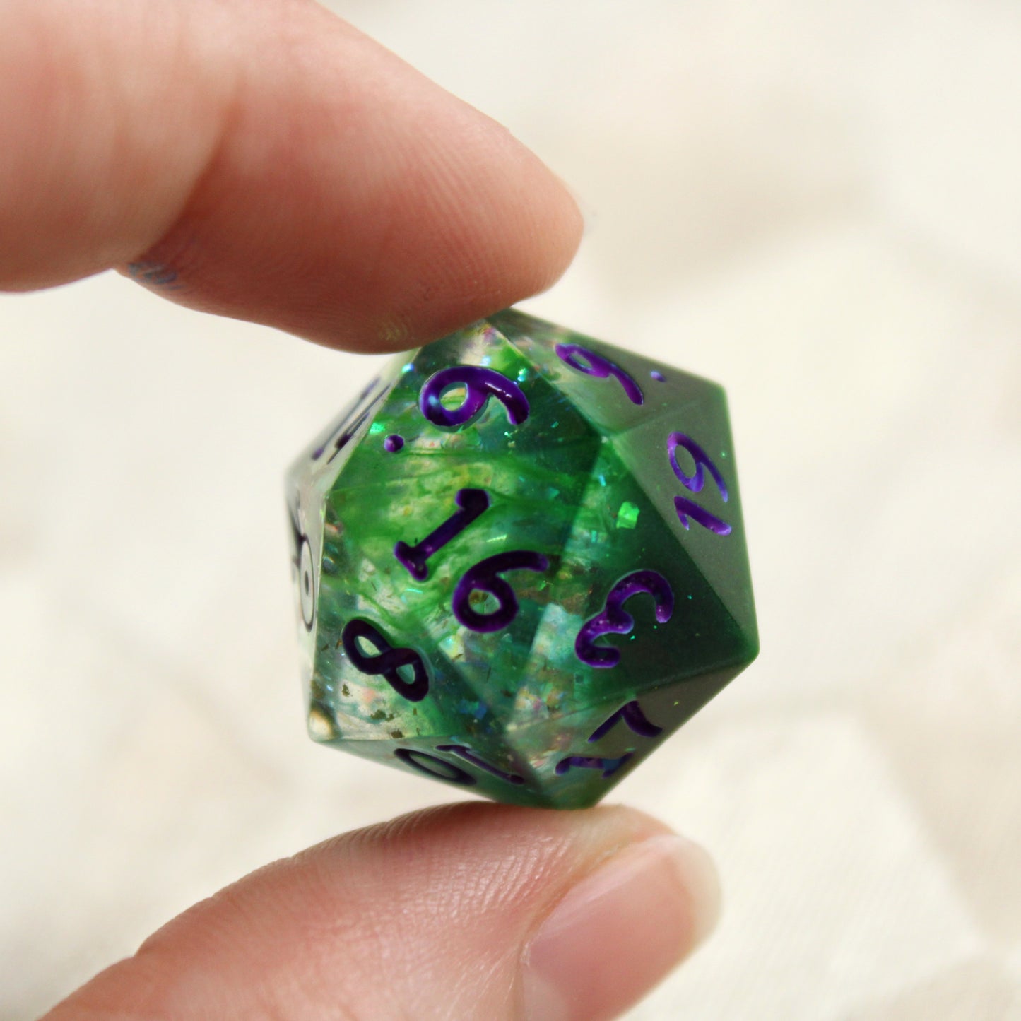 Handmade Hulking d20 (Glow-in-the-dark!)