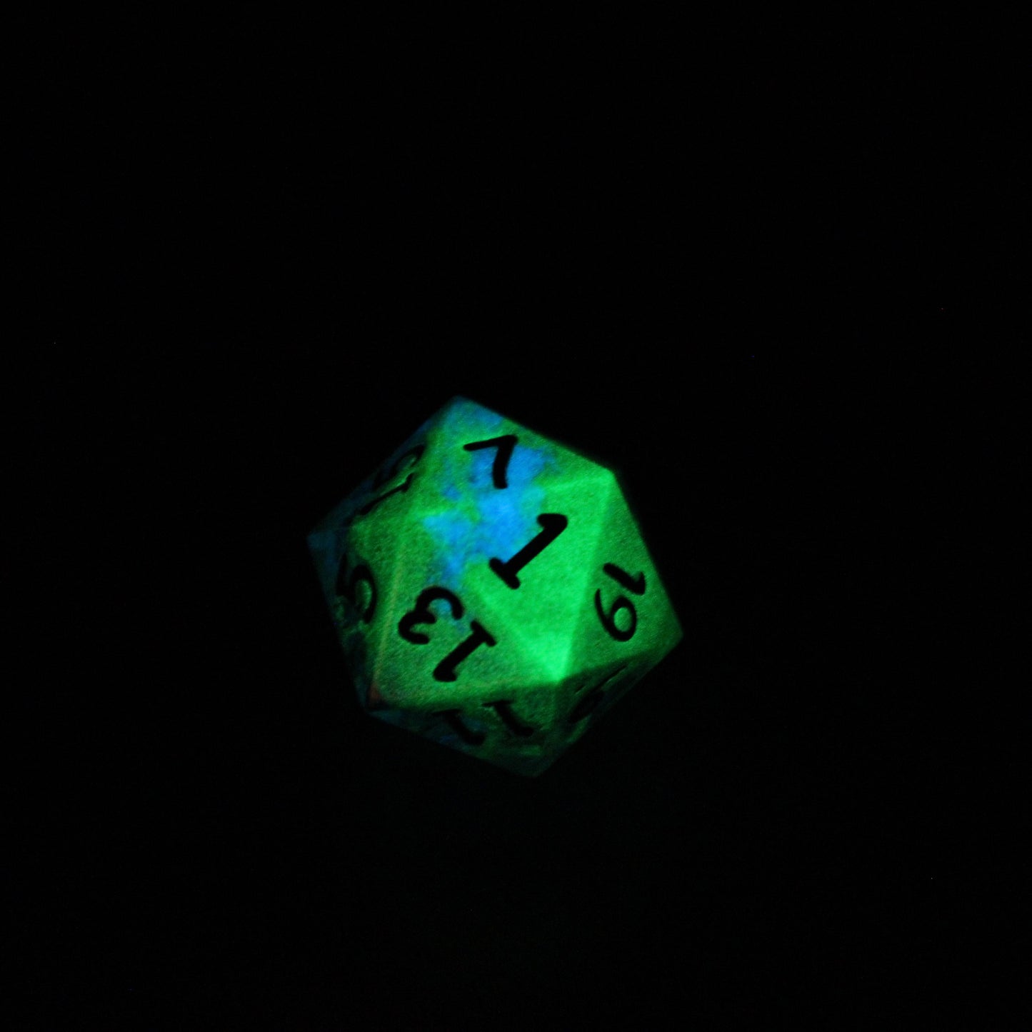 Handmade Hulking d20 (Glow-in-the-dark!)