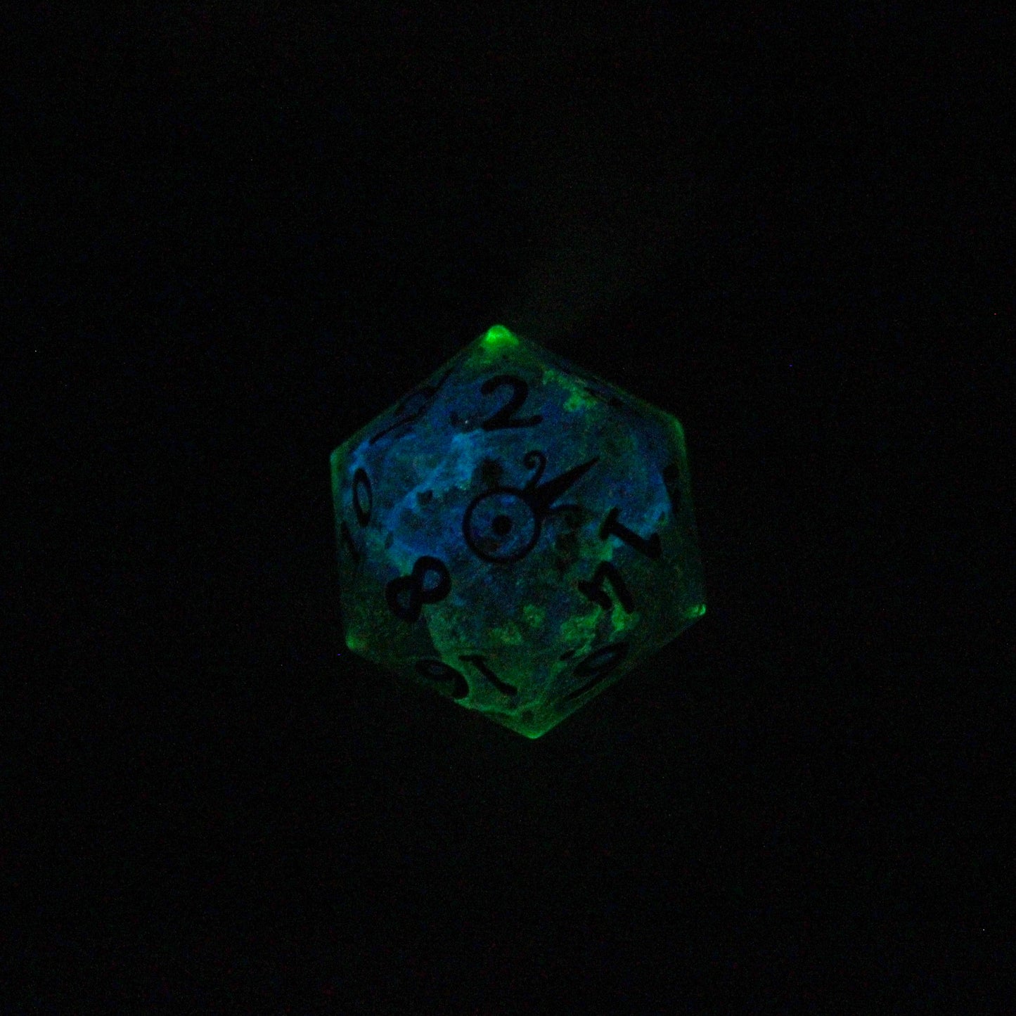 Handmade Hulking d20 (Glow-in-the-dark!)
