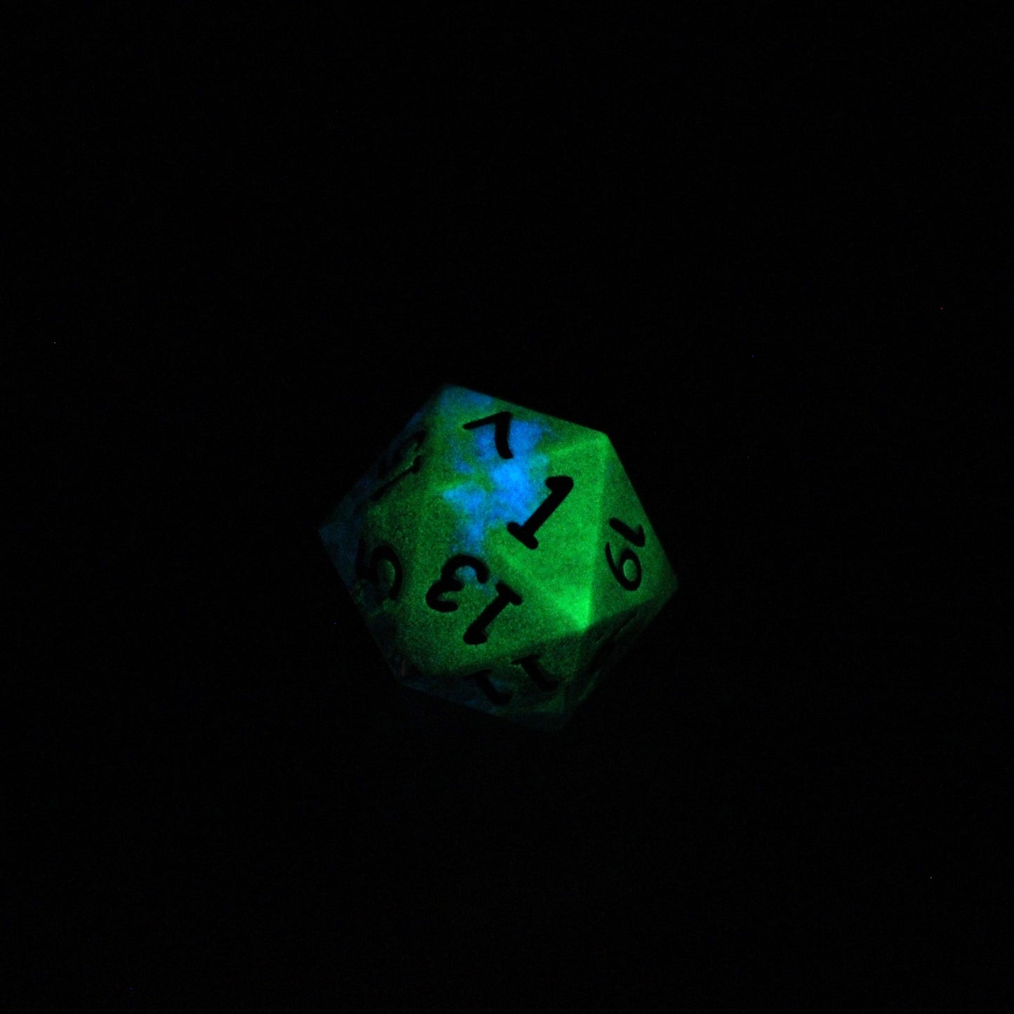 Handmade Hulking d20 (Glow-in-the-dark!)