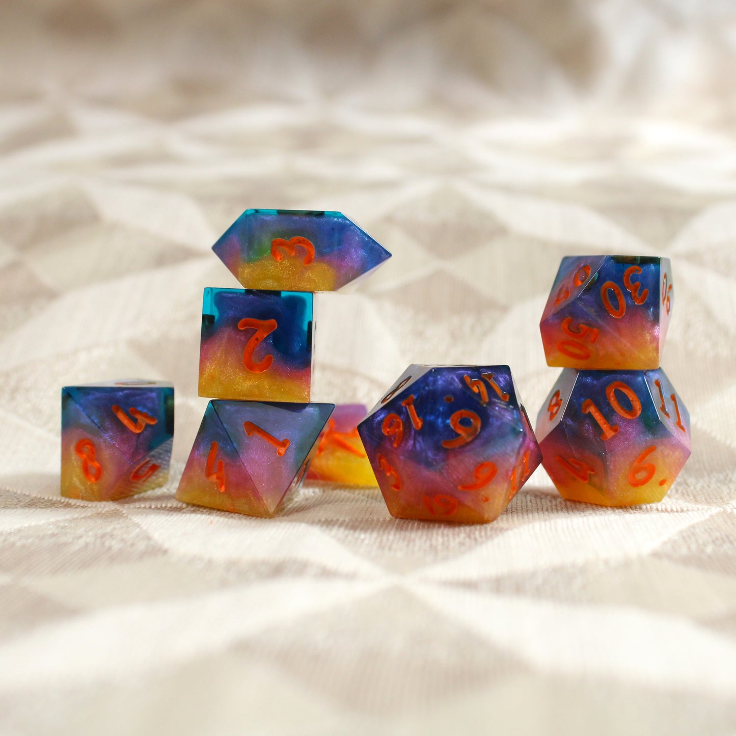 Handmade Sunrise Dice
