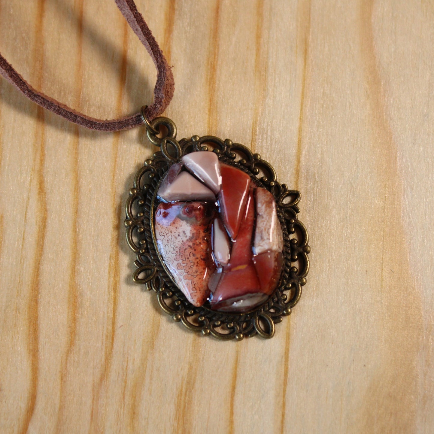 Fancy in Pink Stone Chip Necklace