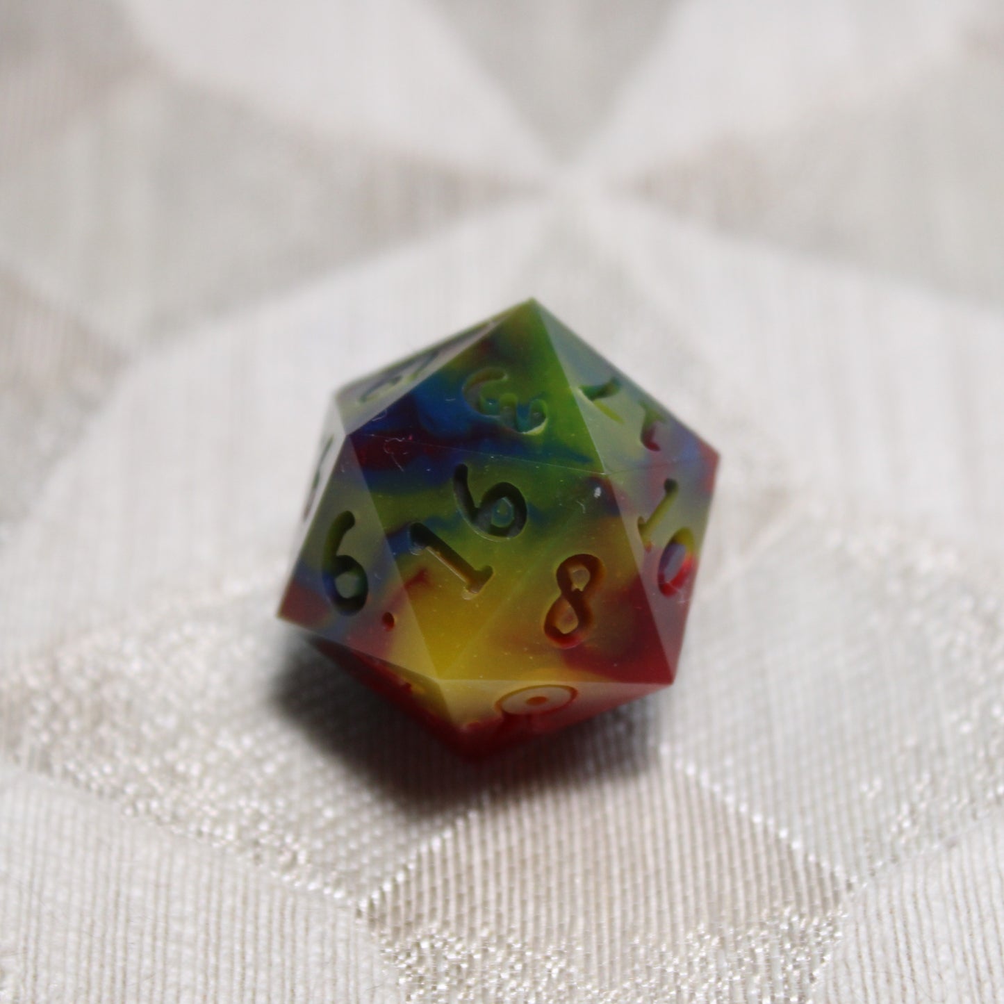 RAW Handmade Dark Primary Dice