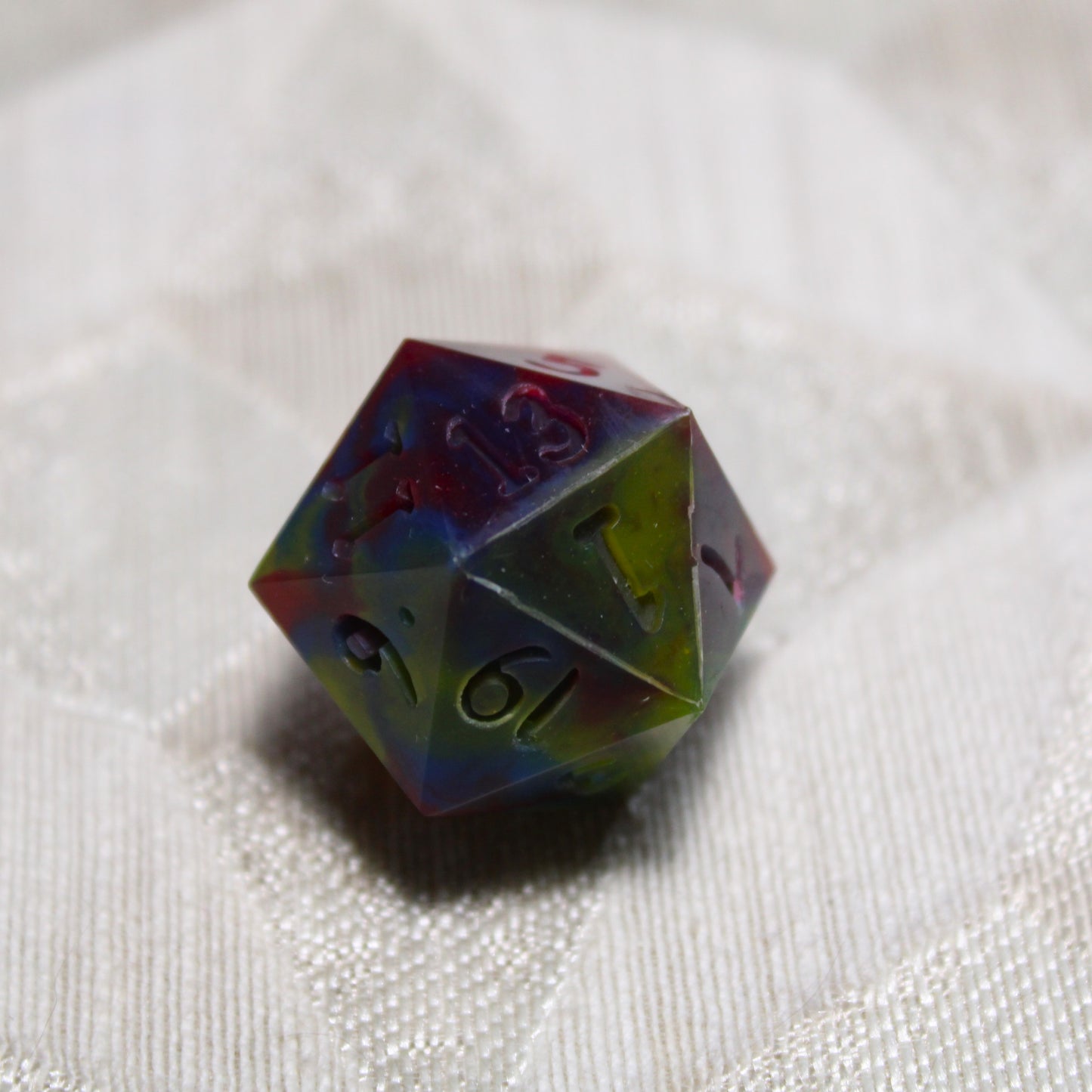 RAW Handmade Dark Primary Dice