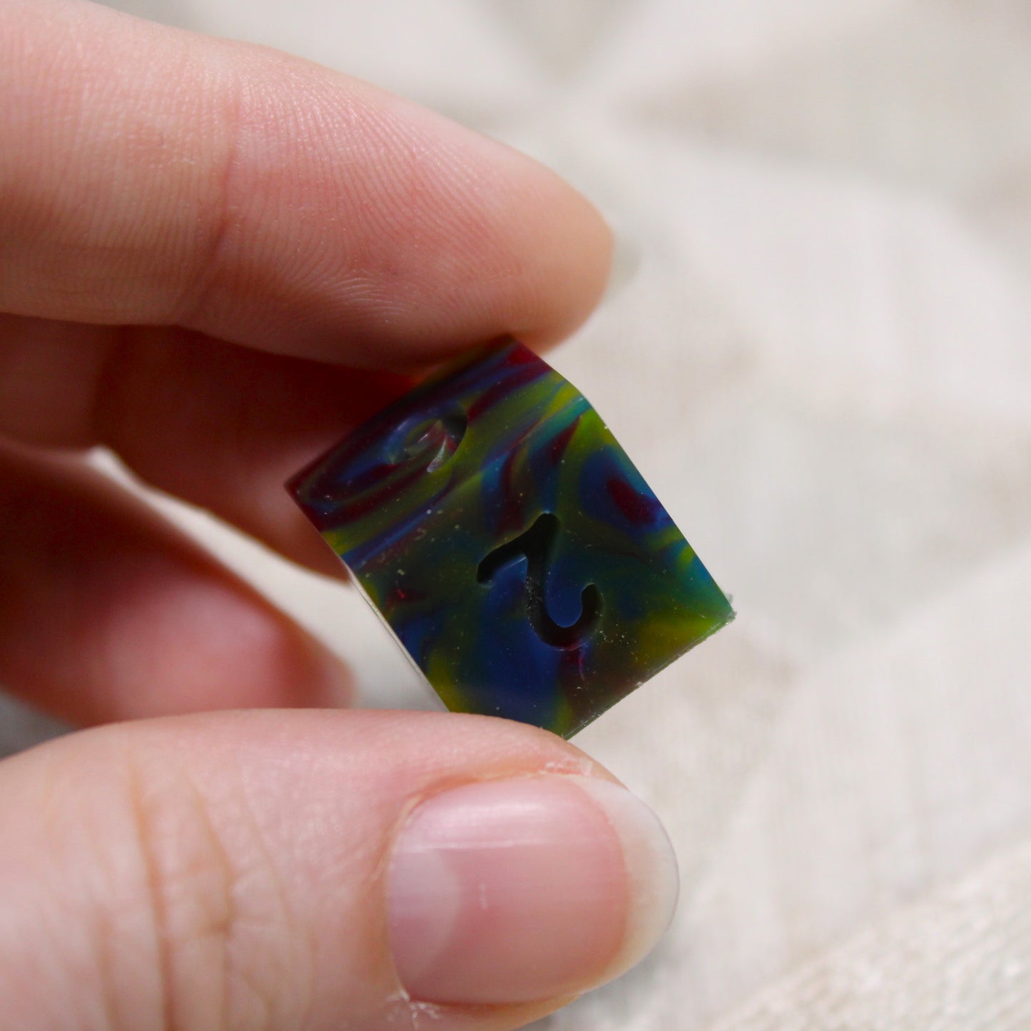 RAW Handmade Dark Primary Dice
