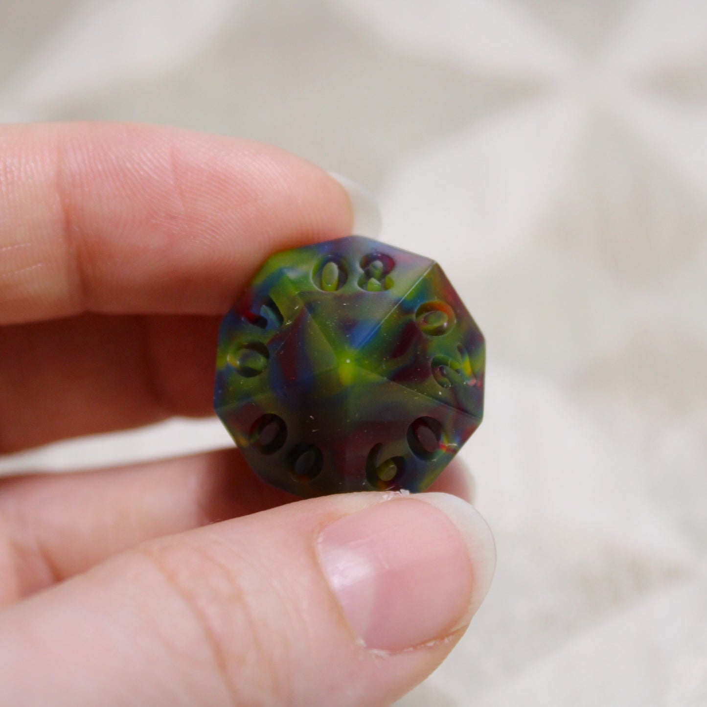 RAW Handmade Dark Primary Dice