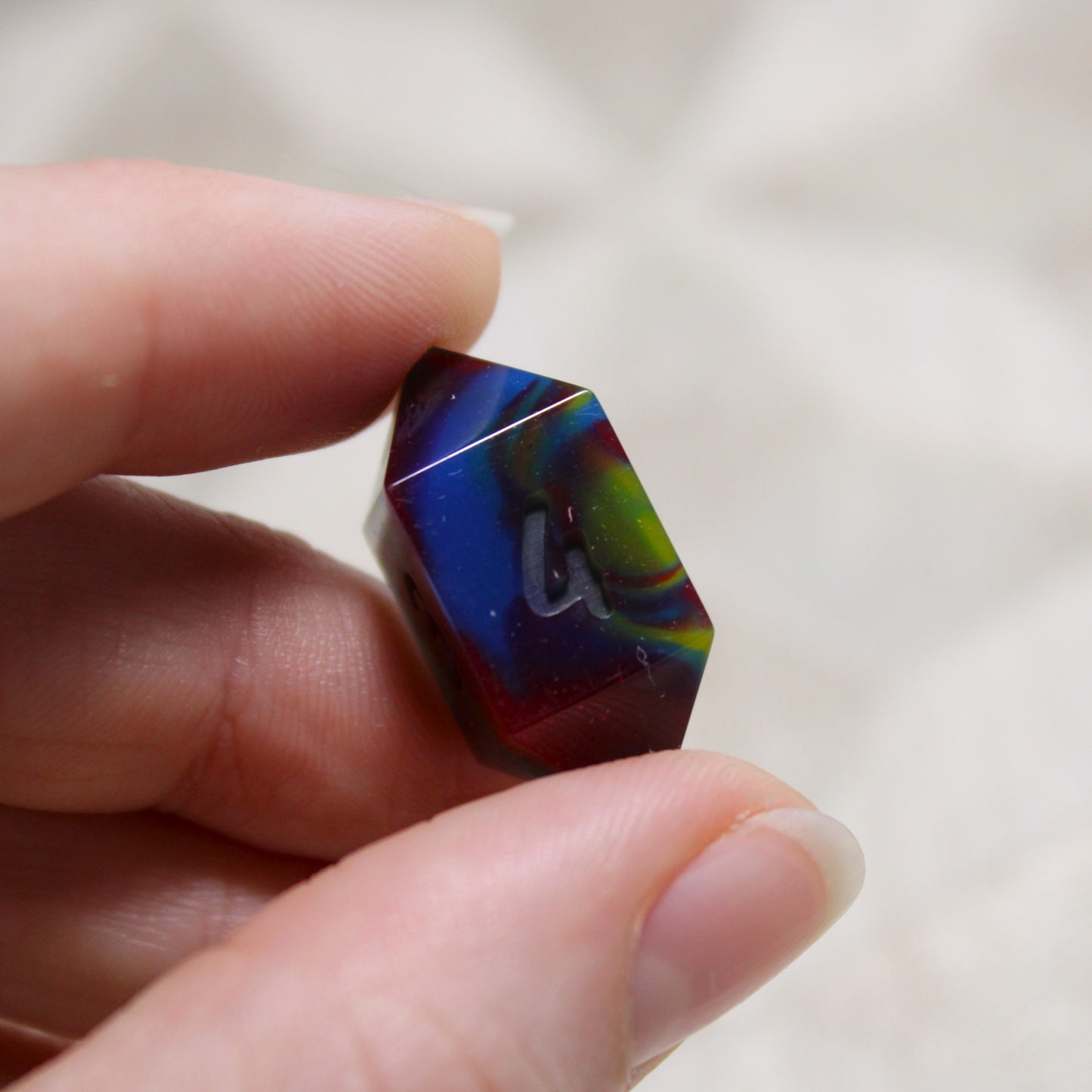 RAW Handmade Dark Primary Dice