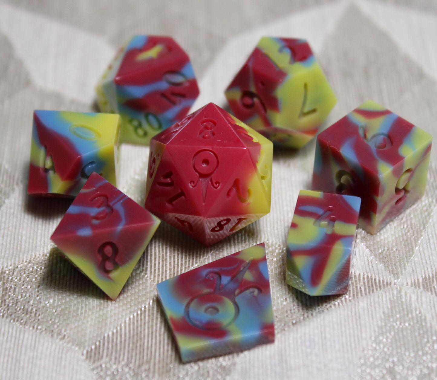 RAW Handmade Light Primary Dice