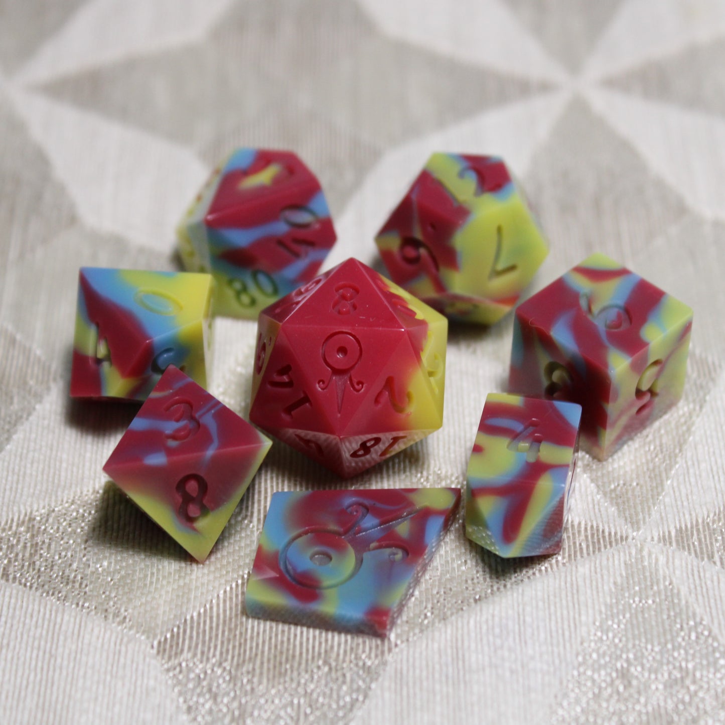 RAW Handmade Light Primary Dice