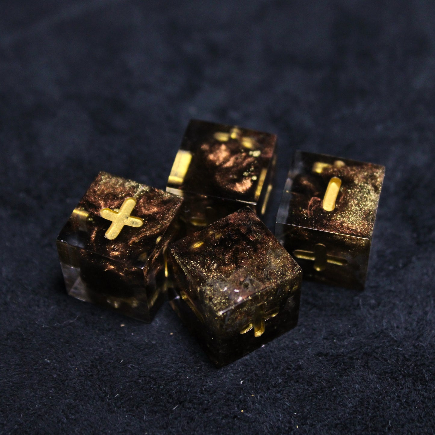 Handmade Weathered Brass Fate Dice