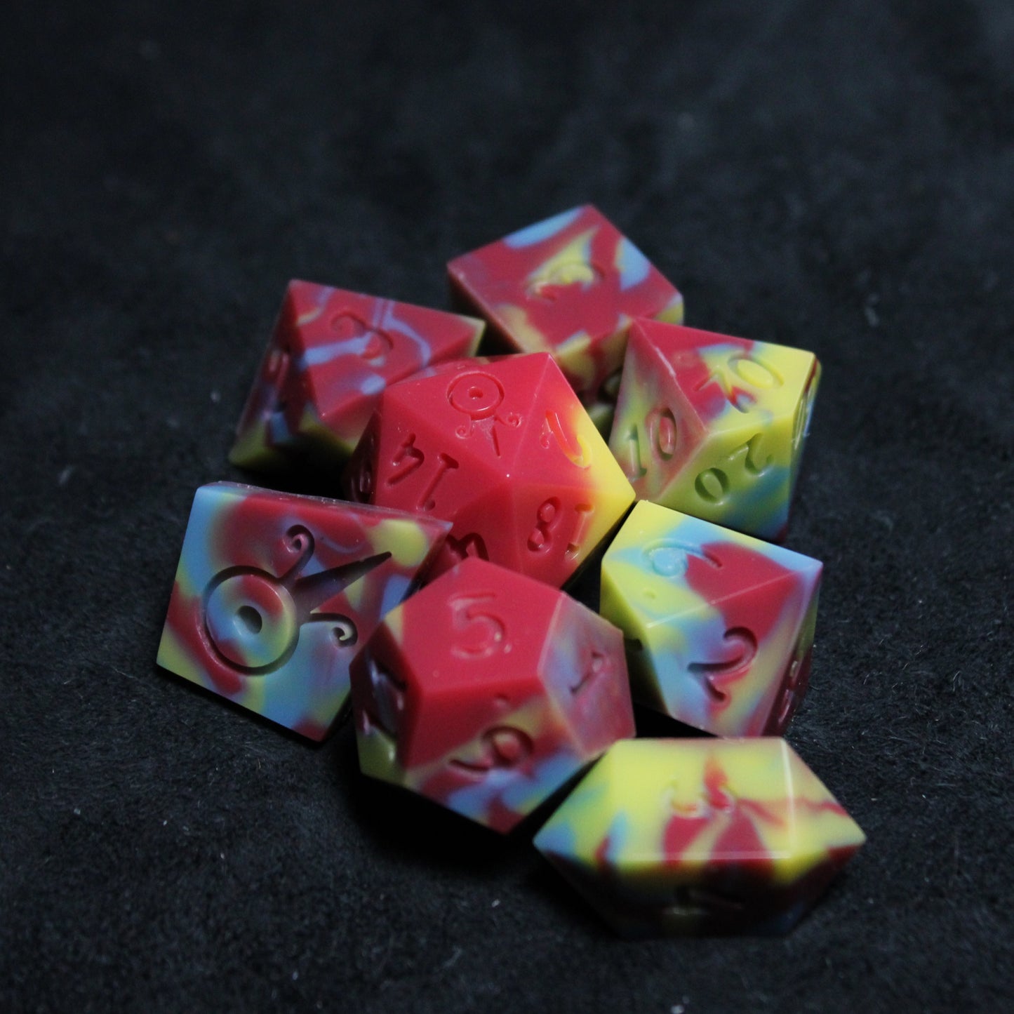 RAW Handmade Light Primary Dice