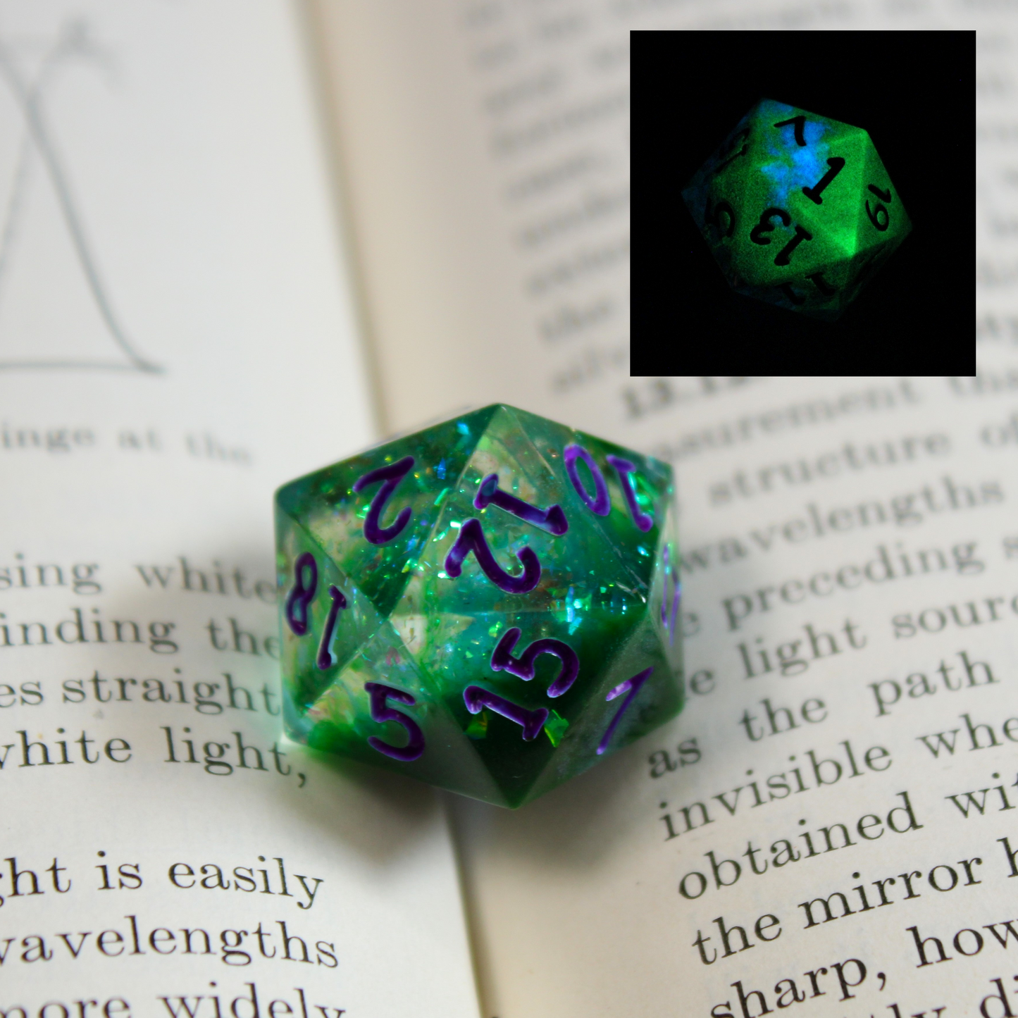 Handmade Hulking d20 (Glow-in-the-dark!)