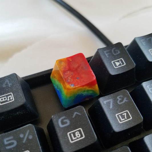 Handmade Rainbow R4 Keycap v1