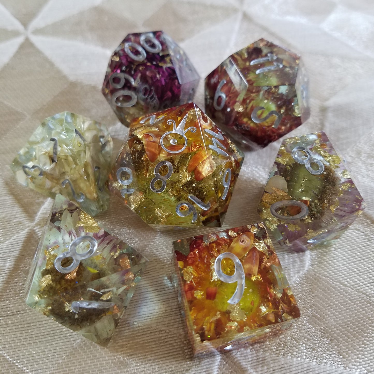 Custom 7pc Jumbo Dice Set