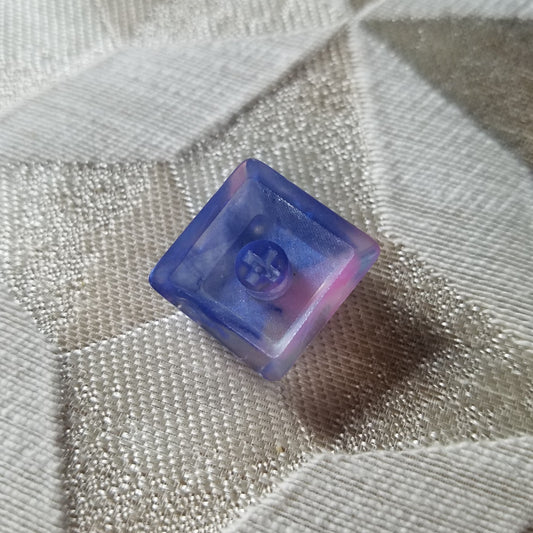 Handmade Shimmer Blue-Pink R1 Keycap