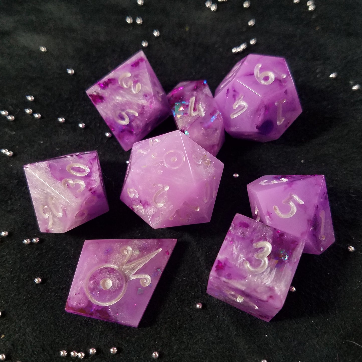 Handmade Crystaline Wizard Dice