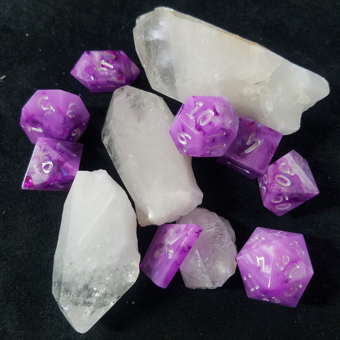 Handmade Crystaline Wizard Dice