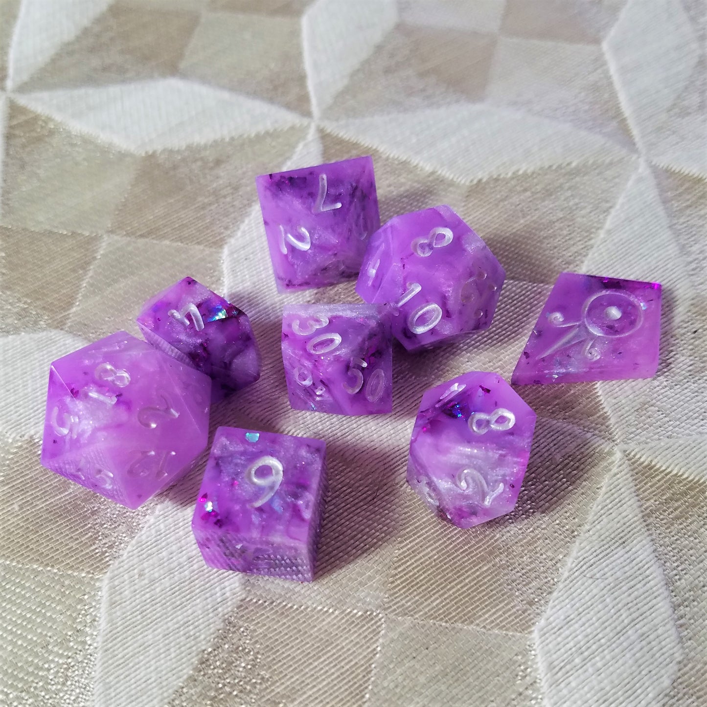 Handmade Crystaline Wizard Dice