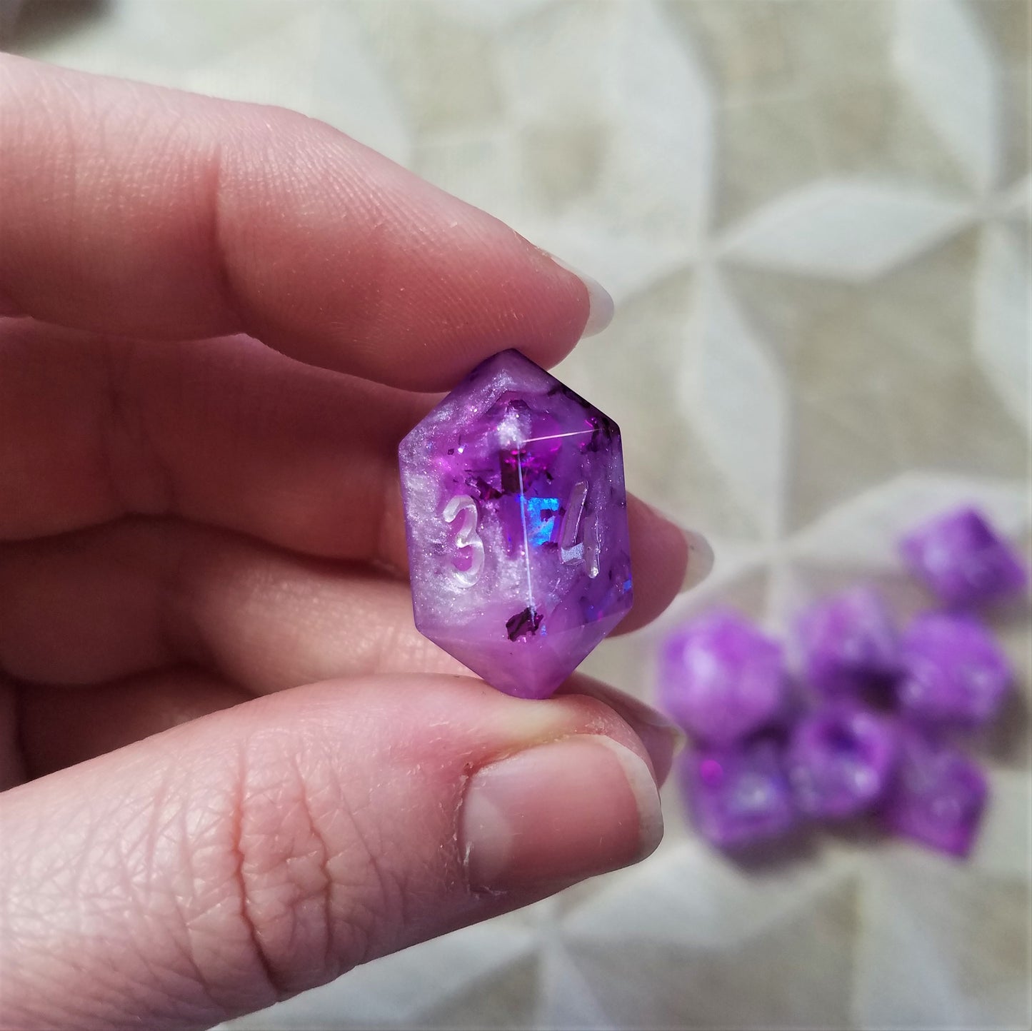 Handmade Crystaline Wizard Dice
