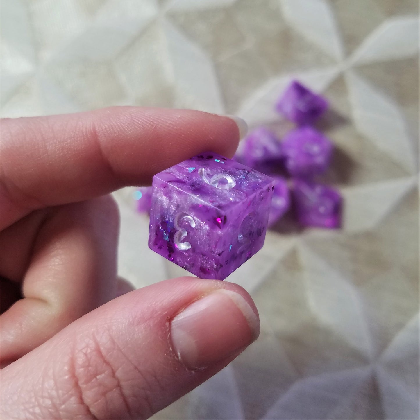 Handmade Crystaline Wizard Dice