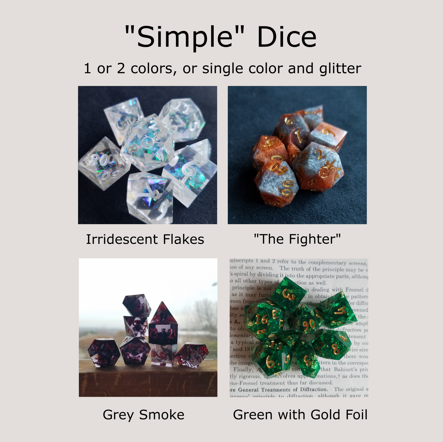 Custom Six Sided Dice