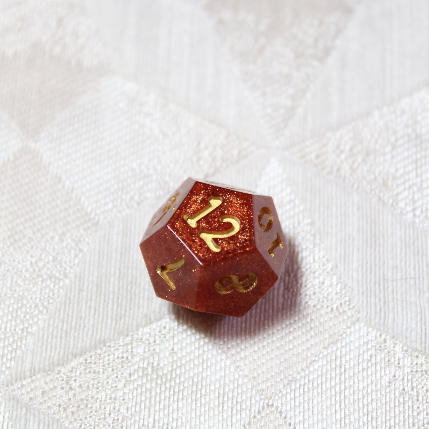 Handmade Faux Goldstone Dice