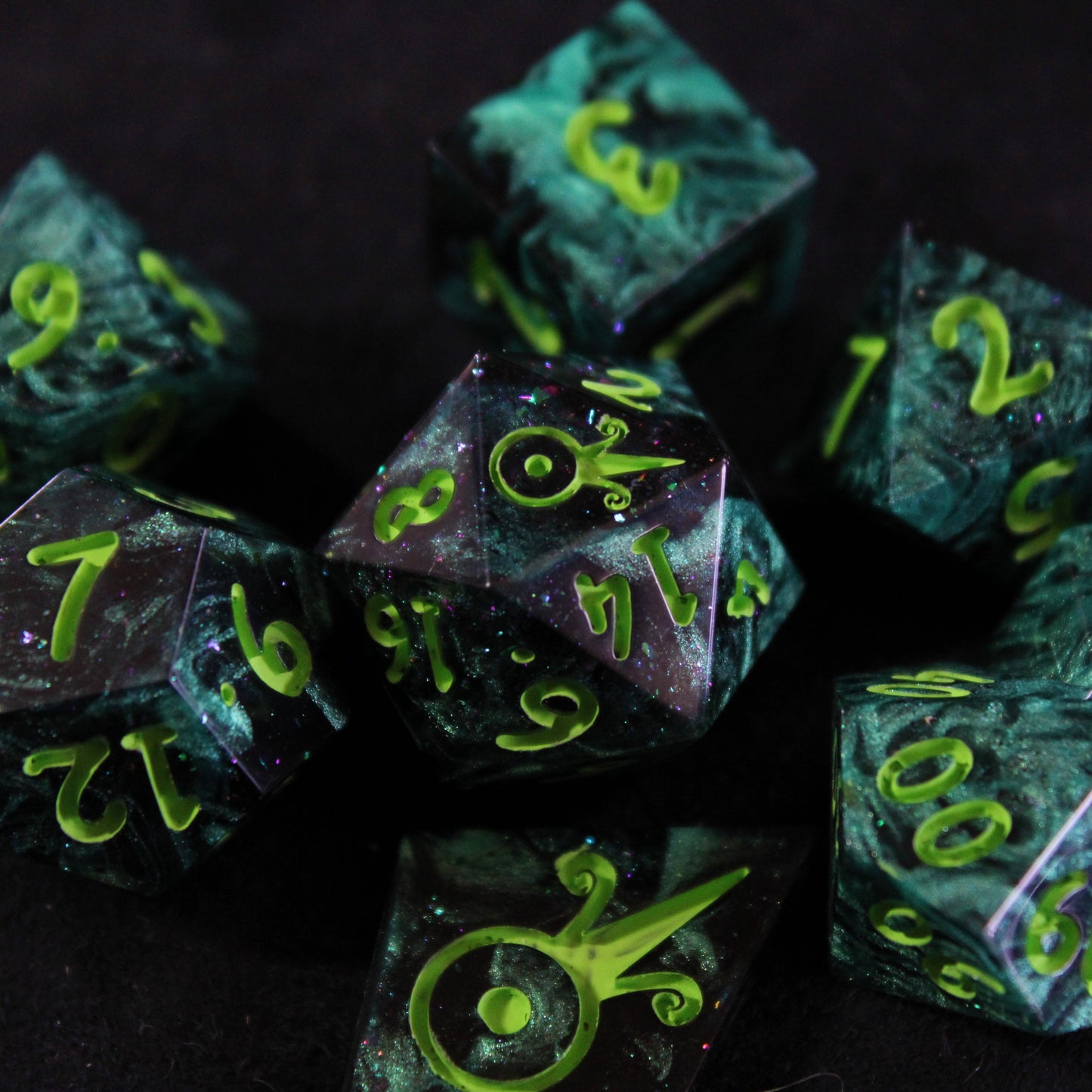 Handmade Page of Swords Dice