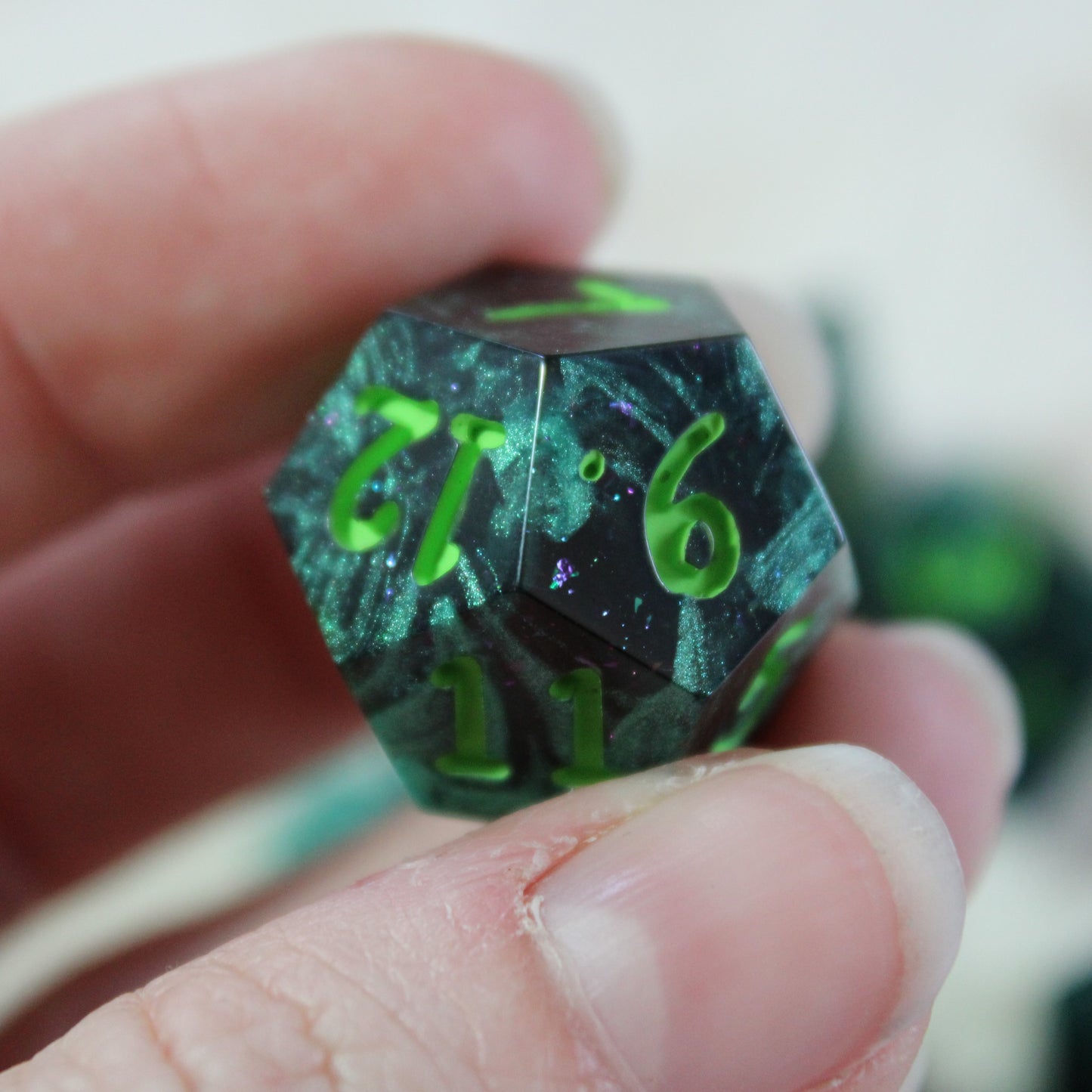Handmade Page of Swords Dice