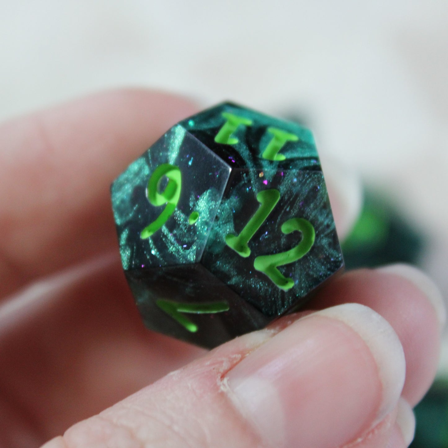 Handmade Page of Swords Dice
