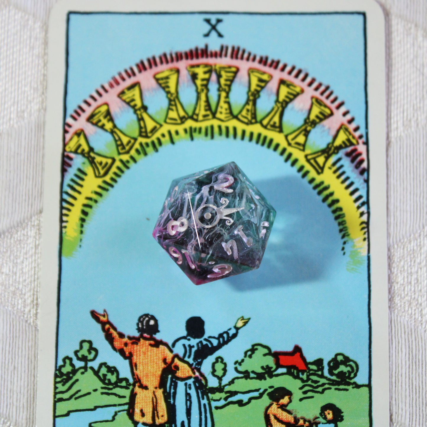 Handmade 10 of Cups d20