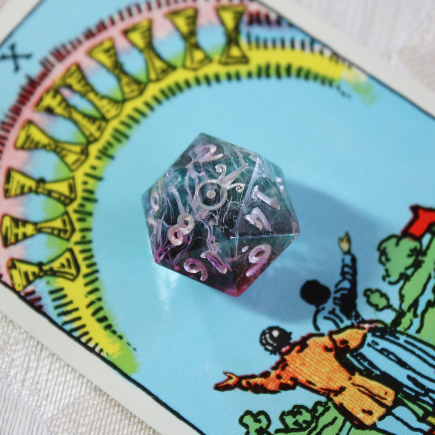 Handmade 10 of Cups d20