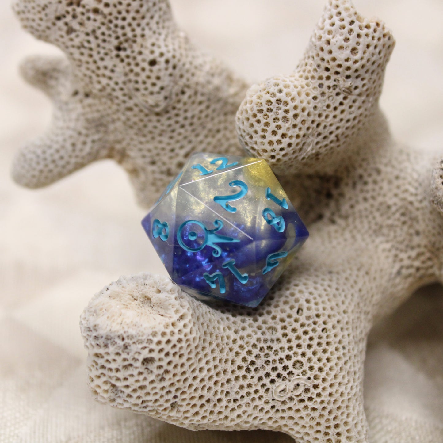 Handmade Poseiden single d20