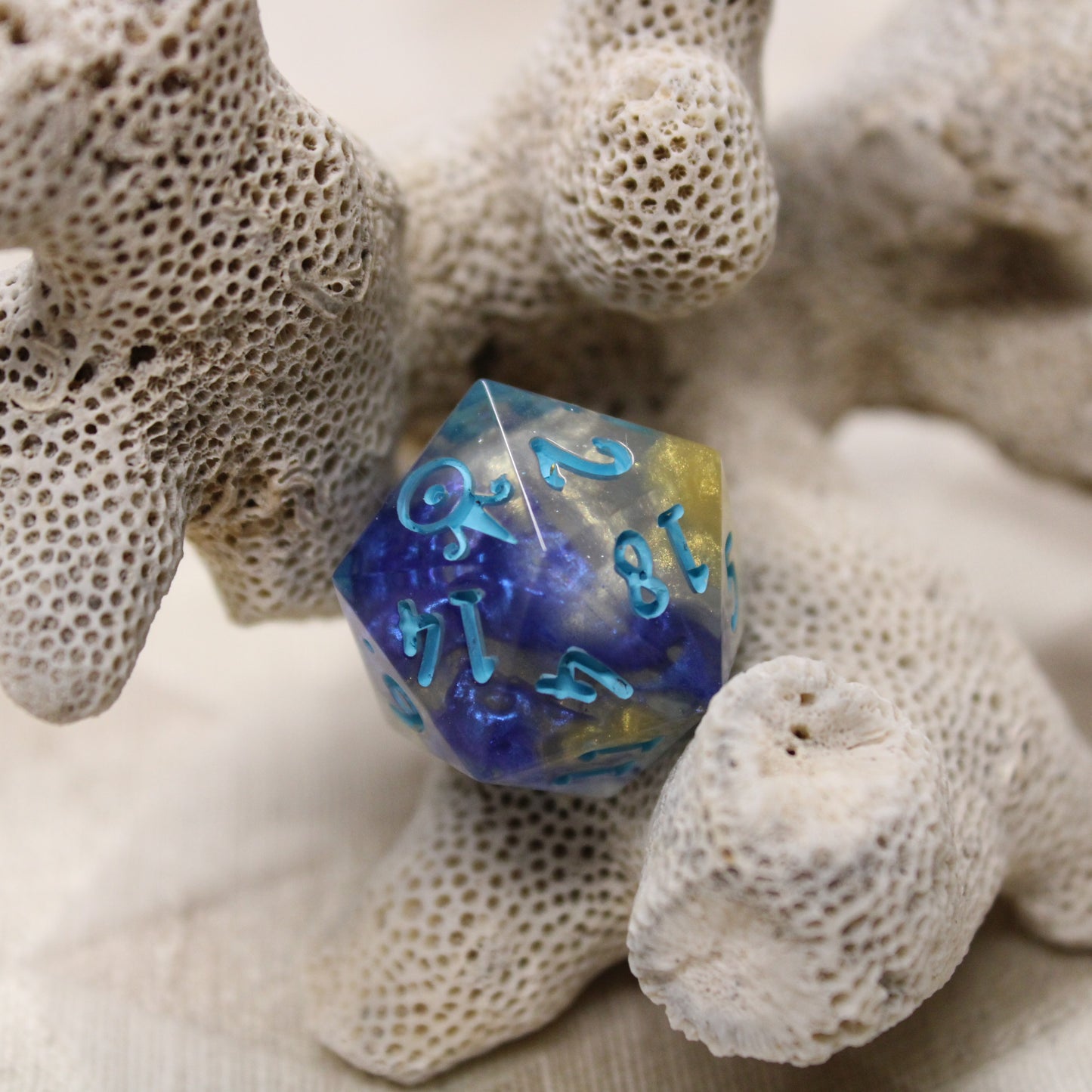Handmade Poseiden single d20