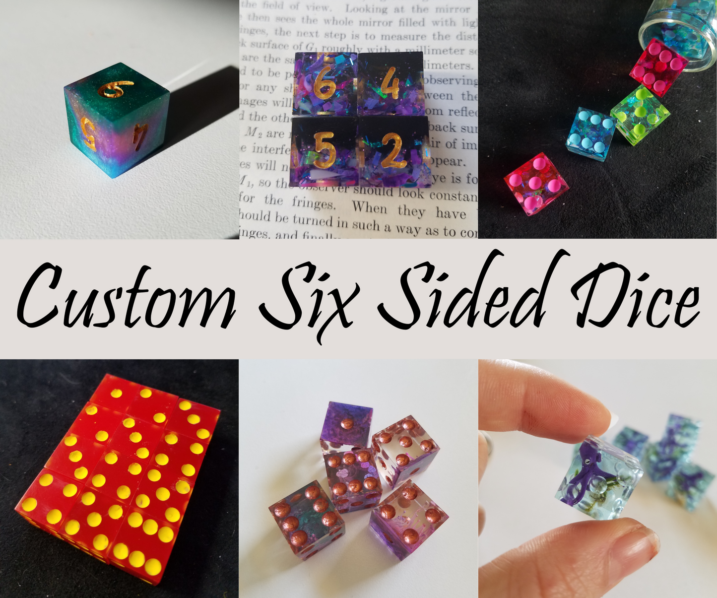 Custom Six Sided Dice