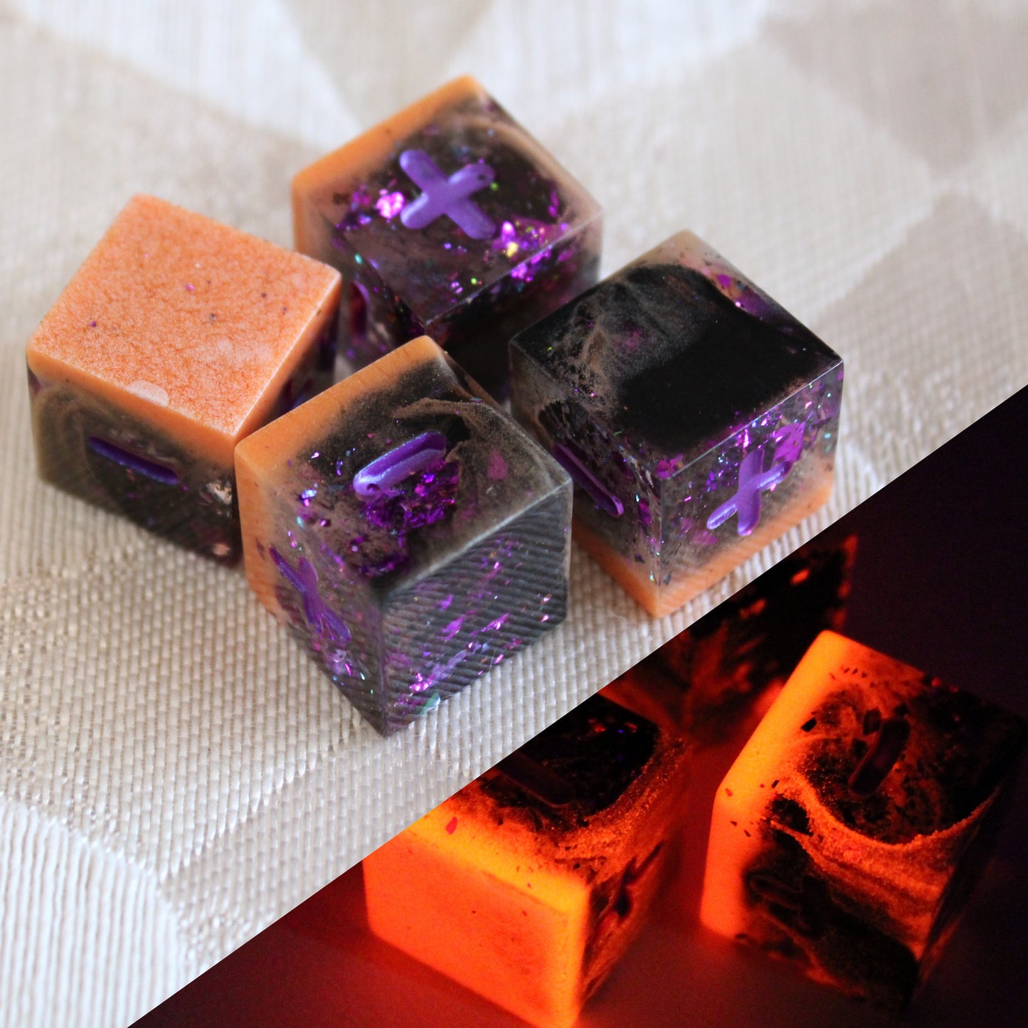 Glowing Halloween Fate Dice